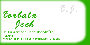 borbala jech business card